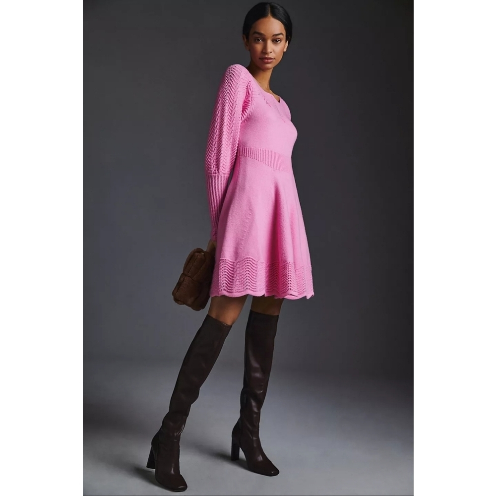 63. Anthropologie Pointelle Sweater Dress